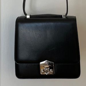 Mercedes Benz exclusively by Bally black leather crossbody handbag